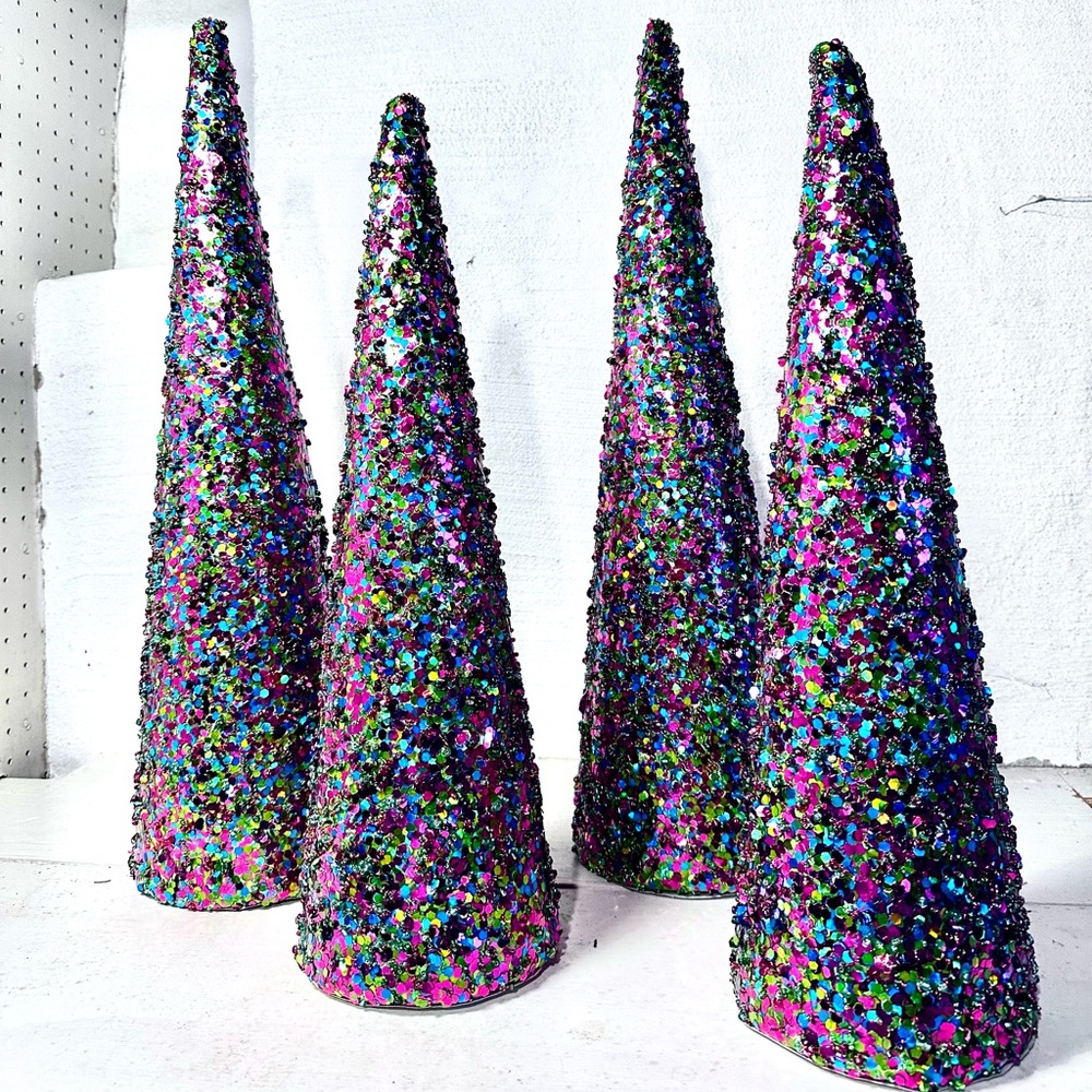 🌟BUNDLE OF 2 - GLITTER CONE TREE SETS/ MULTIPLE SETS AVAILABLE🌟